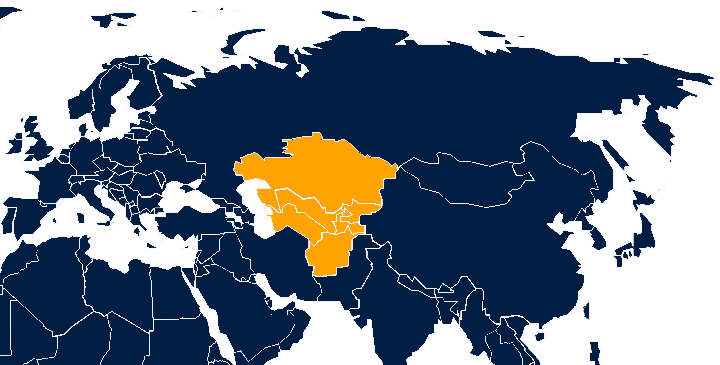 Karte Zentralasien